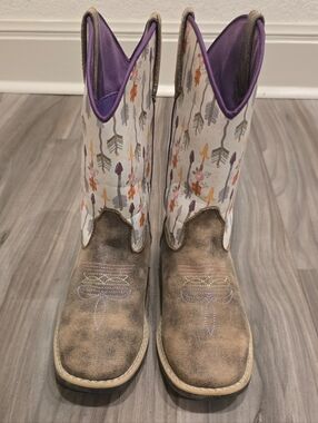 Twister Hannah Toddler Western Boots Brown Arrow Floral Size 2 M&F 4413402
